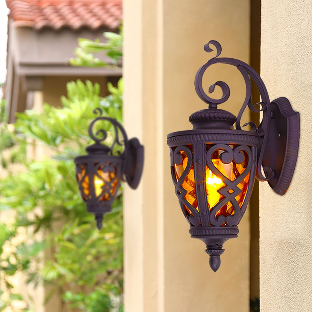 Vintage Lantern 57cm Outdoor Antique Bronze Wall Sconce Classic Rustic Exterior Light Fixture, Home & Living, Lighting, Indoor Lights, Lamps, ,  - NZ DEPOT 5