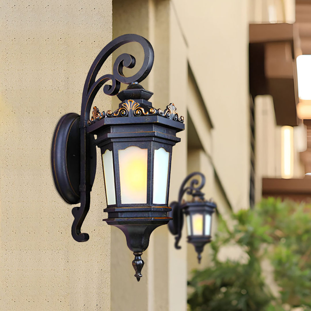 Vintage Lantern 62cm Wall Light Elegant Aluminum & Glass Design Classic Outdoor Lighting Rustic Vintage Style, Home & Living, Lighting, Indoor Lights, Lamps, ,  - NZ DEPOT 2