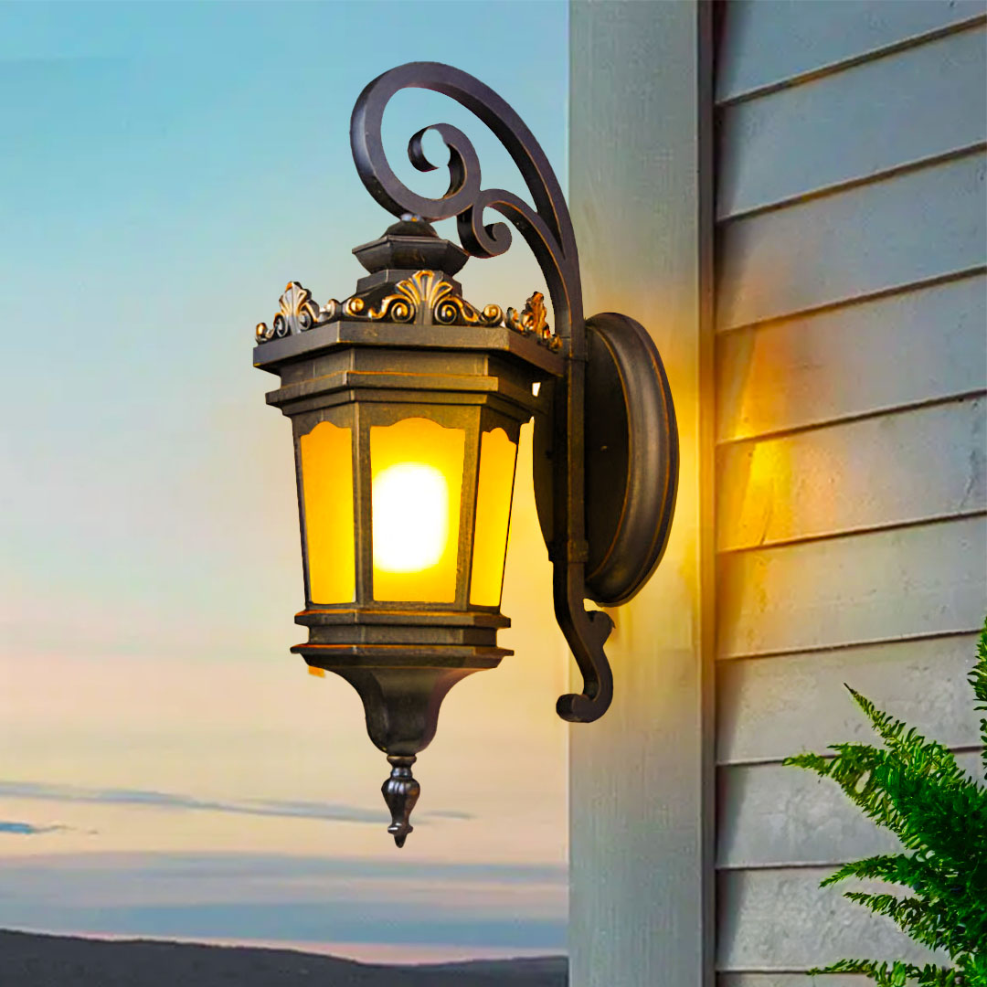 Vintage Lantern 62cm Wall Light Elegant Aluminum & Glass Design Classic Outdoor Lighting Rustic Vintage Style, Home & Living, Lighting, Indoor Lights, Lamps, ,  - NZ DEPOT 3