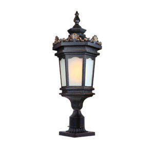 SOGA 72cm Vintage Lamp Lantern Stand Elegant Aluminum Glass Outdoor Light Lamps Lamp320Stand NZ DEPOT