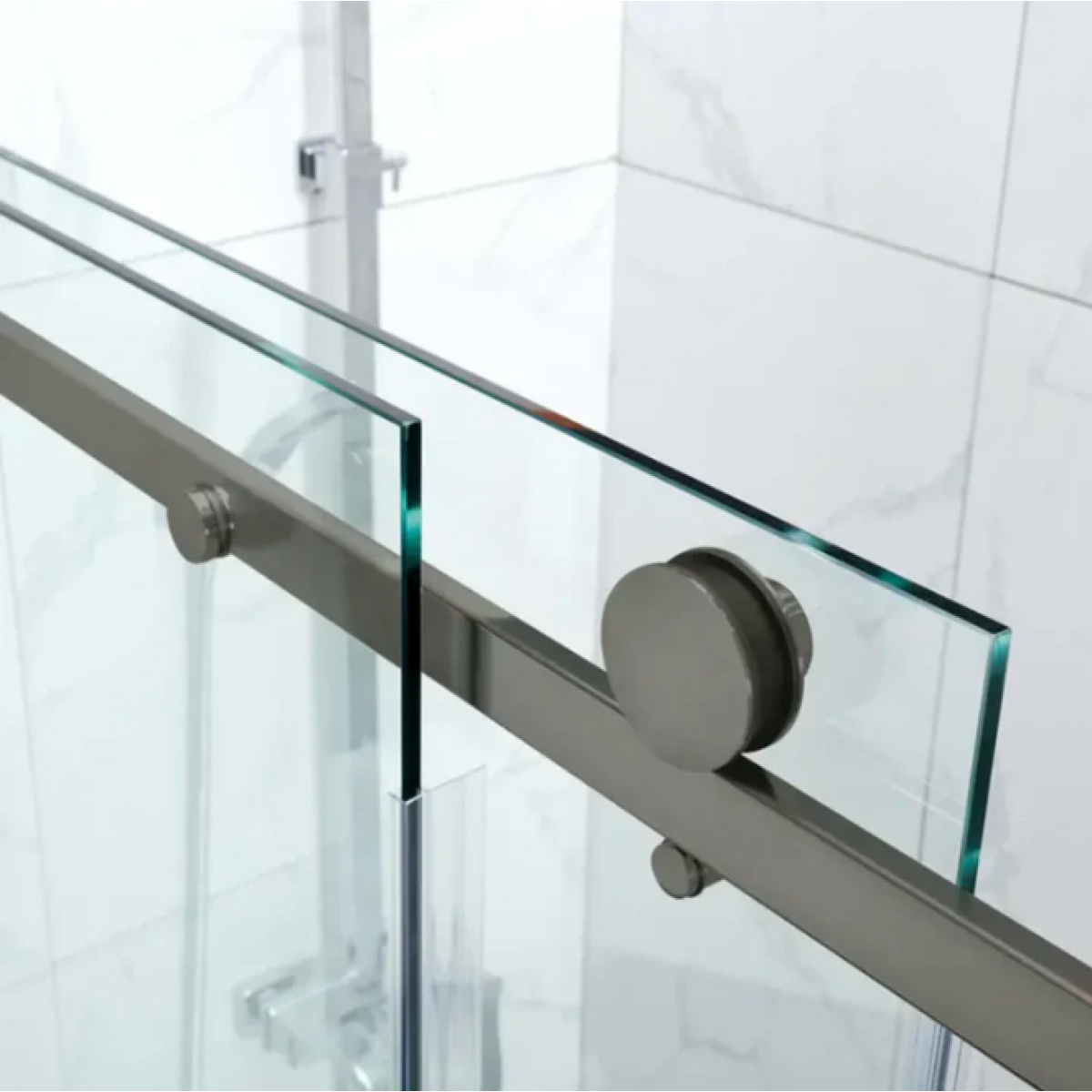 Shower Glass Rock Series Sliding Door Rcm1200 Gunmetal Grey Frame Rcm1200A G Frameless Shower Nz Depot 1 - Nz Depot