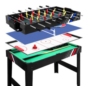 4-in-1 Games Table Soccer Foosball Pool Table Tennis Air Hockey Home Party