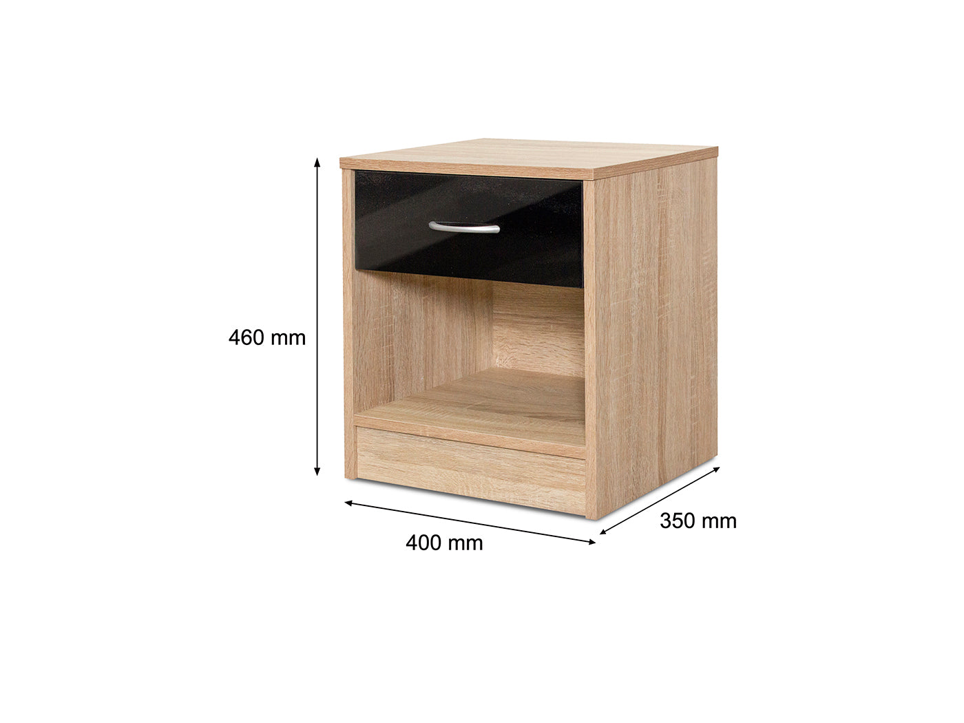 Bardalona Bedside Table Black Pr8891 Bedside Table Nz Depot 4 - Nz Depot