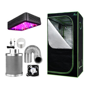 DS NA Grow Tent 600W LED Grow Light 60X60X140cm Mylar 4" Ventilation