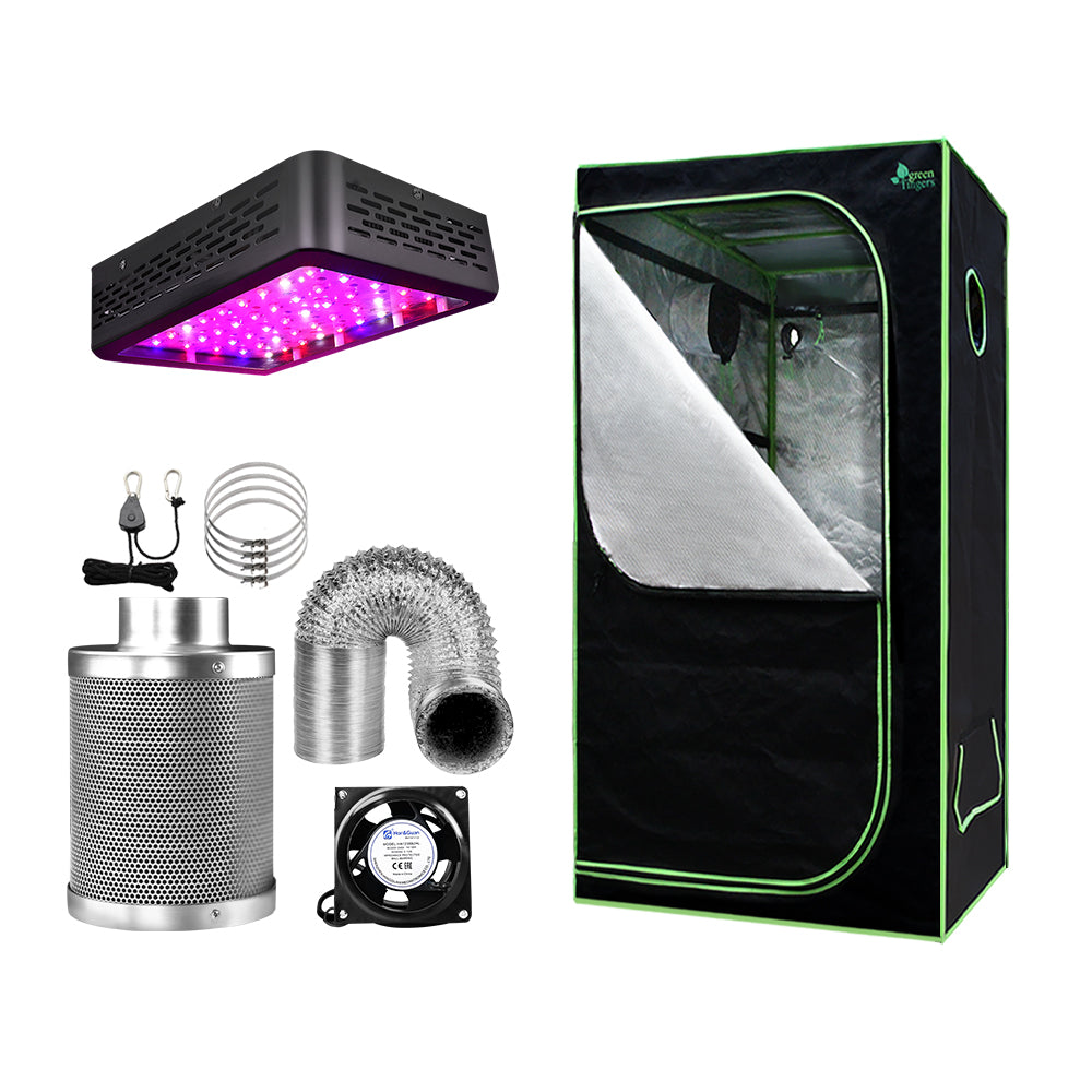 Ds Na Grow Tent 600W Led Grow Light 60X60X140Cm Mylar 4&Quot; Ventilation