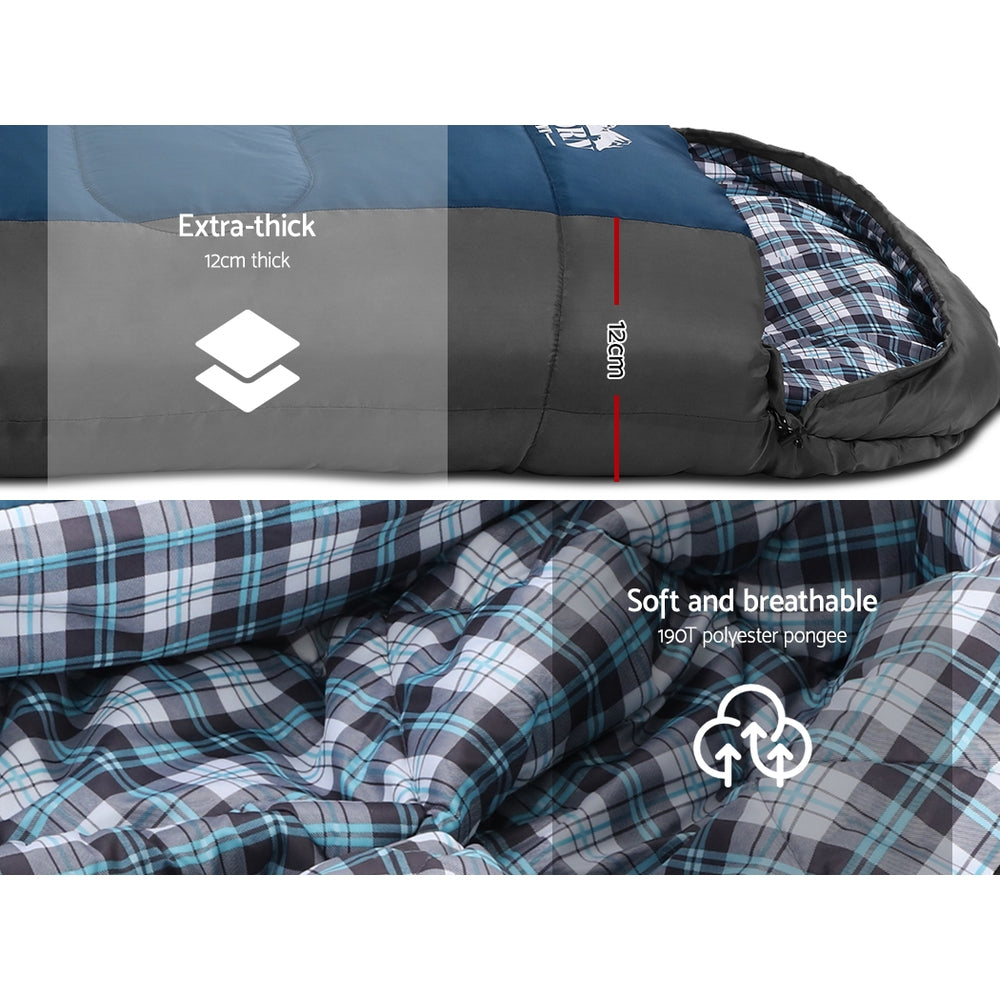 Ds Na Sleeping Bag Camping Hiking Tent Winter Outdoor Comfort 0 Degree Navy Pr11102 Tents Nz Depot 4 - Nz Depot