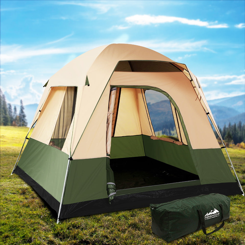 Ds Na Weisshorn Family Camping Tent 4 Person Hiking Beach Tents Green Pr10458 Tents Nz Depot 6 - Nz Depot