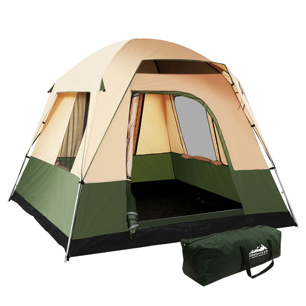 Ds Na Weisshorn Family Camping Tent 4 Person Hiking Beach Tents Green