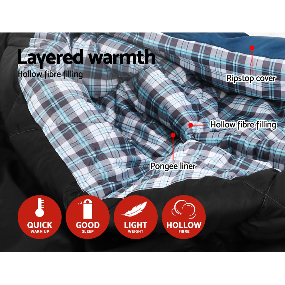 Ds Na Weisshorn Sleeping Bag Camping Hiking Tent Outdoor Comfort 5 Degree Navy Pr10448 Tents Nz Depot 3 - Nz Depot