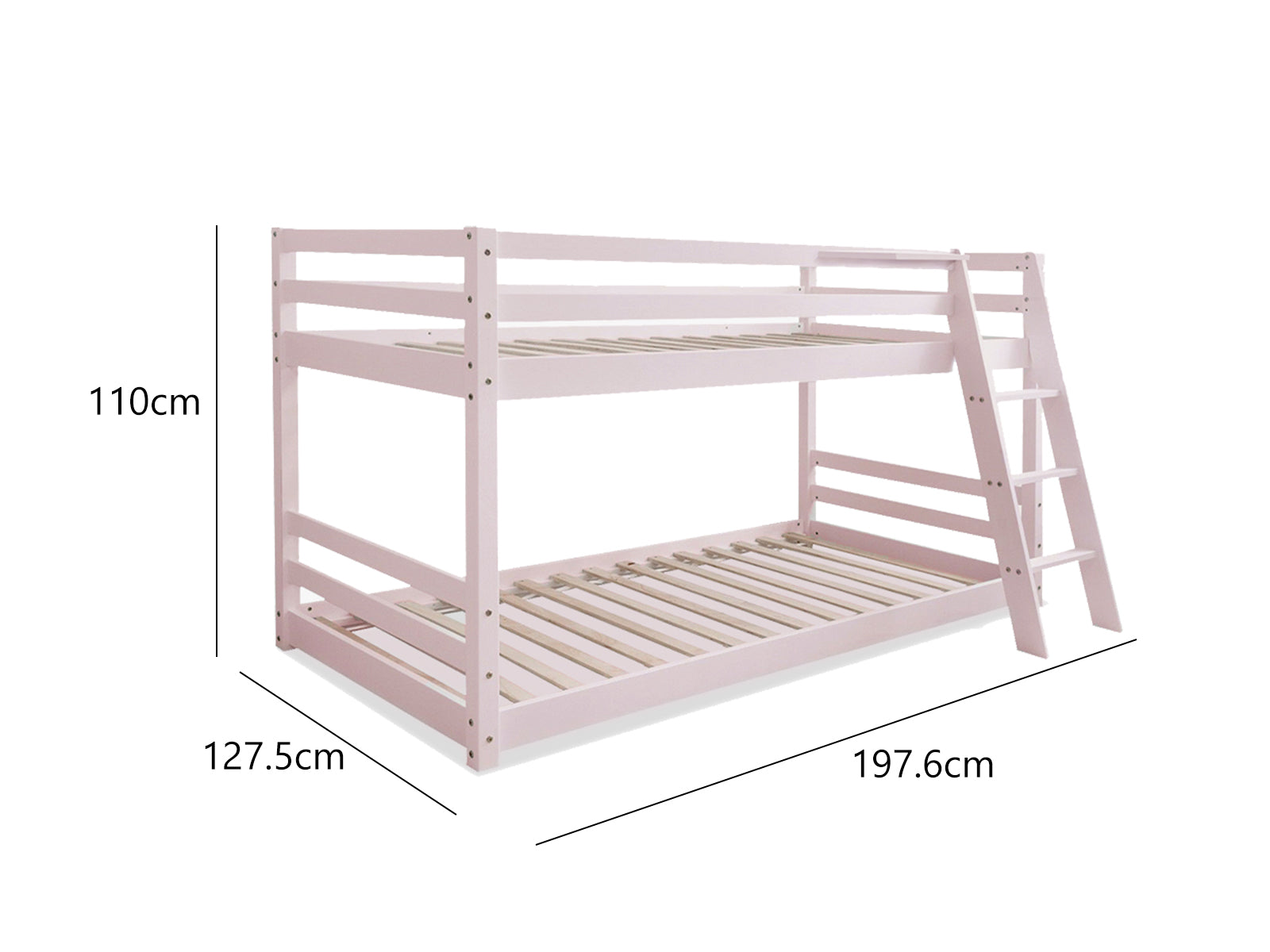 Ds Polli Mid Sleeper Bunk Bed Pink Pr71830 Bunk Beds Nz Depot 3 - Nz Depot