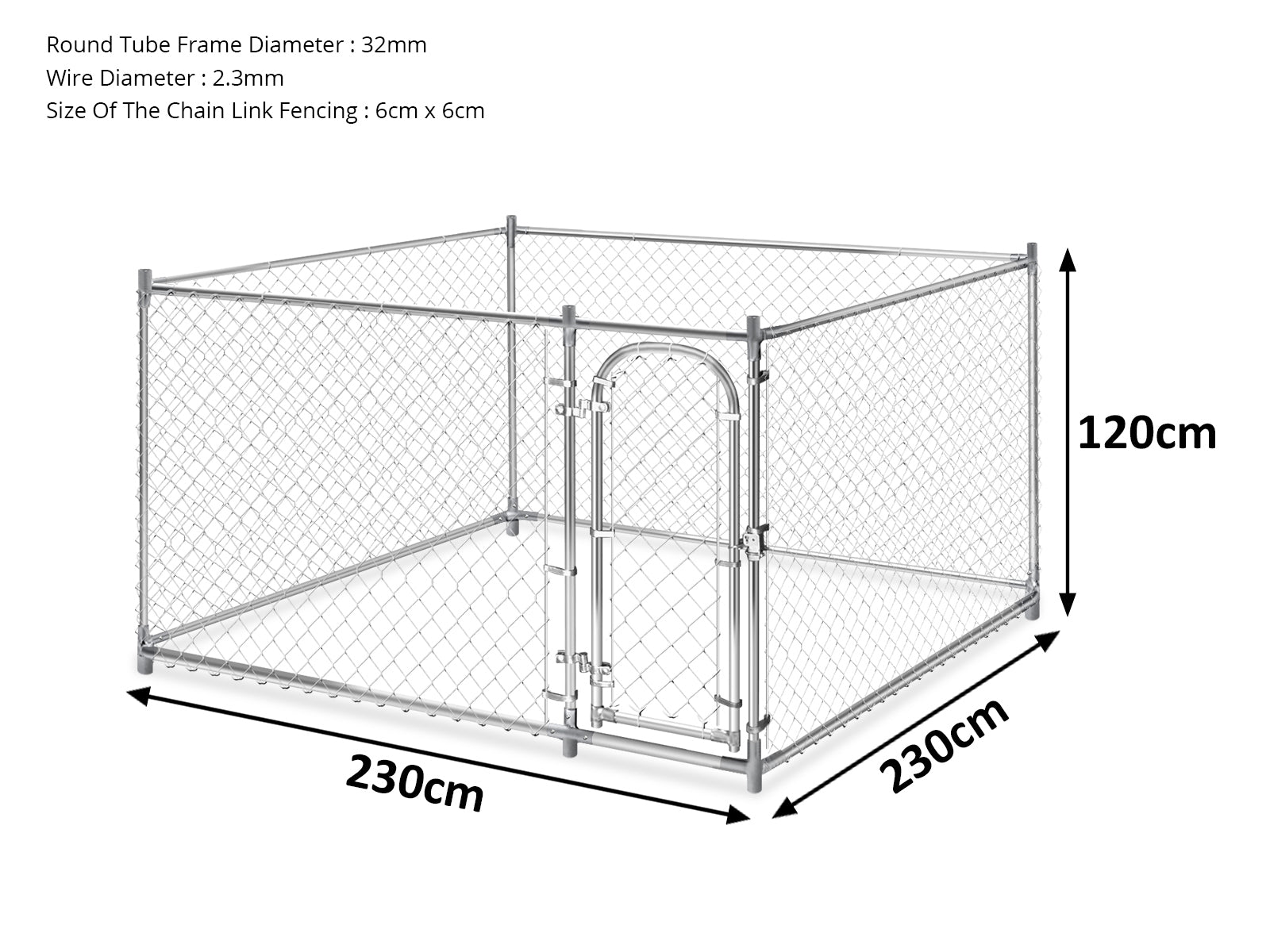 Dog Run 2.3X2.3X1.2M Pr666376 Bedding Nz Depot 6 - Nz Depot