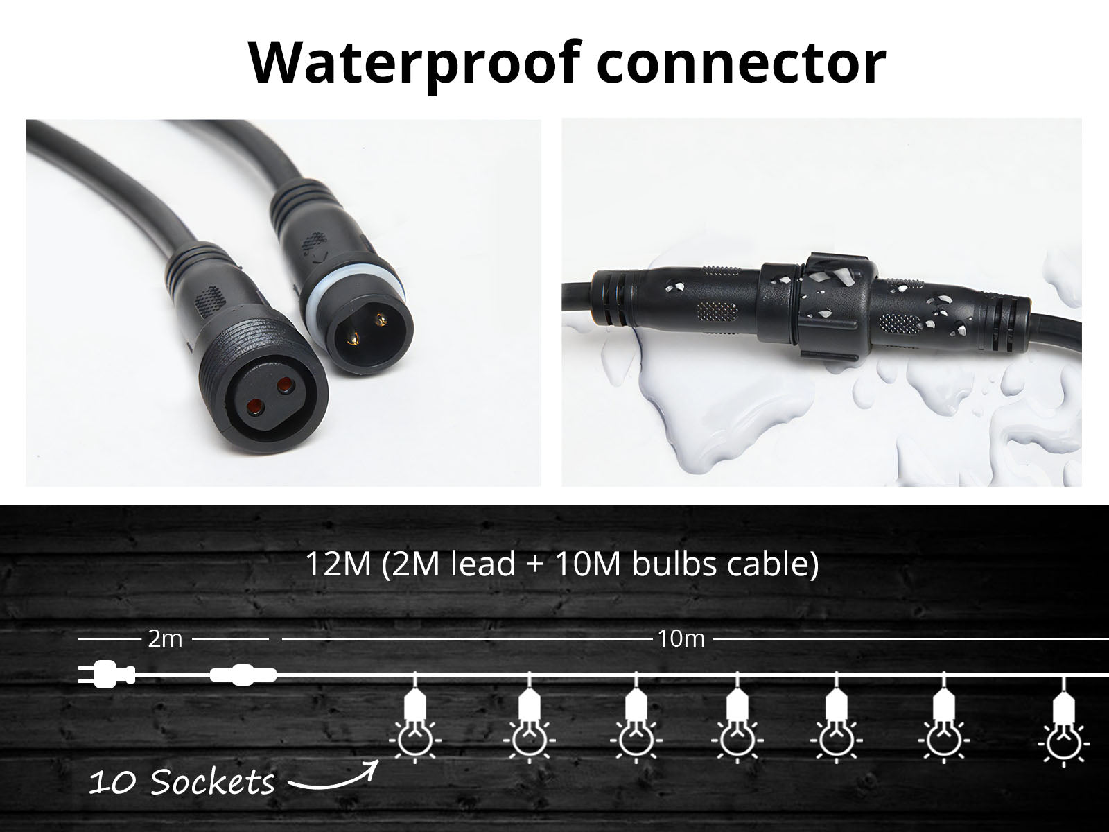 Fixed Socket Festoon Light S14 12M Led Pr65496 Festoon Lights Nz Depot 3 - Nz Depot