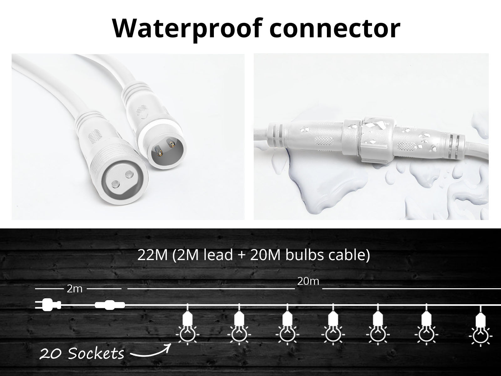 Fixed Socket Festoon Light S14 22M Tungsten White Pr65501 Festoon Lights Nz Depot 3 - Nz Depot