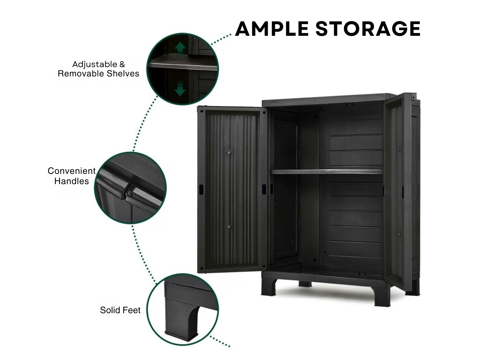 Half Outdoor Storage Cabinet Pr7067 Storage Cabinets Nz Depot 3 - Nz Depot