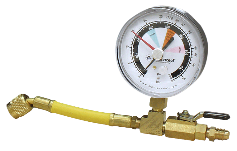 Leak Testing Adaptor, Gauge with Shut off Valve -