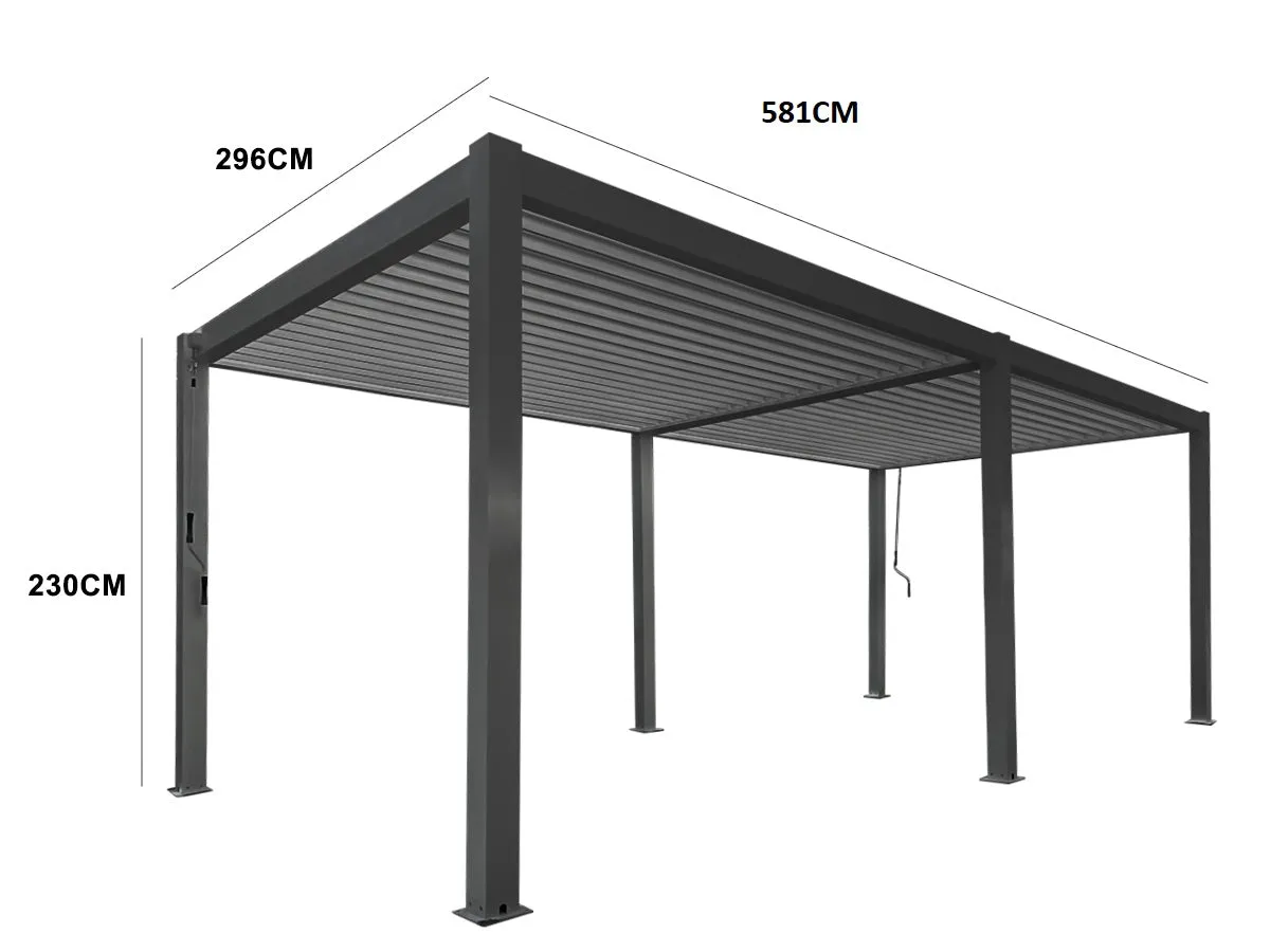 Louvre Roof Pergola 3X6M Pr8729 Awning Nz Depot 10 - Nz Depot