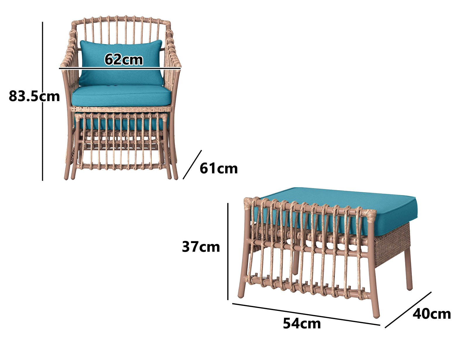 Madalena 4Pc Patio Set Pr10140 Patio Nz Depot 6 - Nz Depot