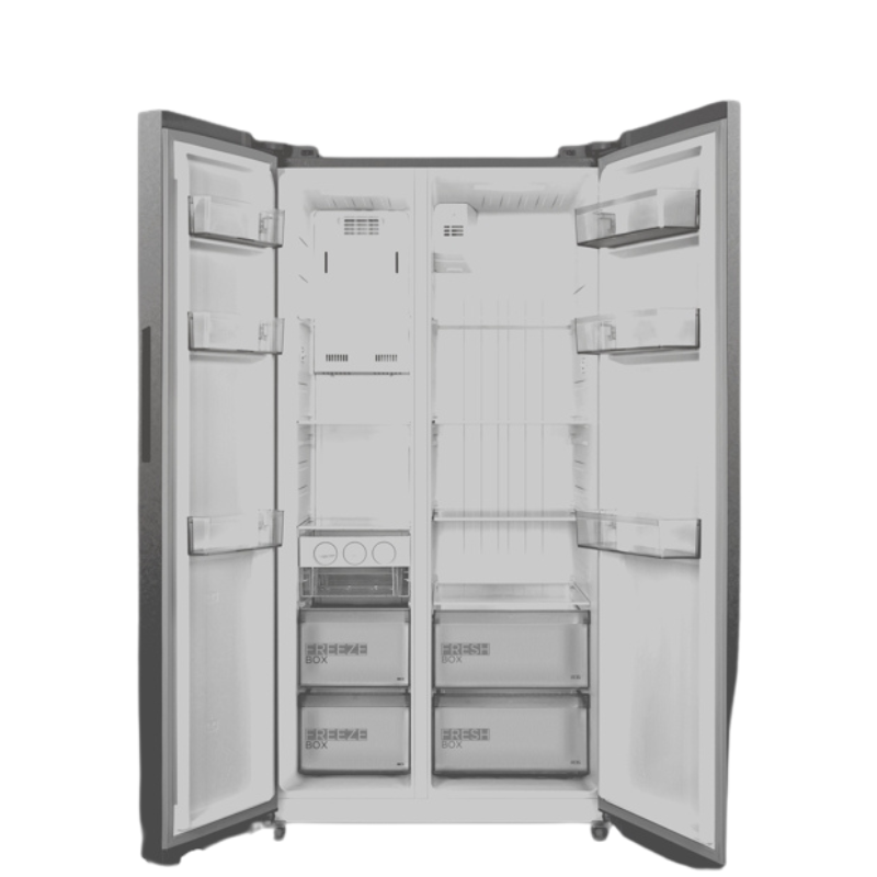 Midea 548L Side By Side Fridge Freezer Stainless Steel - Side-By-Side Fridge Freezer - Mdrs710Fge46Ap-2 - Nz Depot