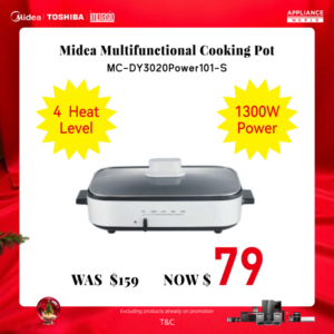 Midea Multifunctional Cooking Pot - Small Kitchen Appliances - MC-DY3020Power101-S-2 - NZ DEPOT