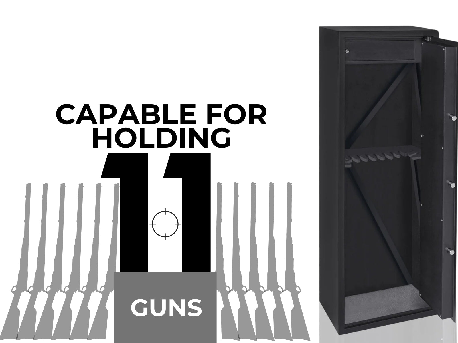 New Gun Safe Cabinet 11 Guns PR65644 Gun Safe NZ DEPOT 4