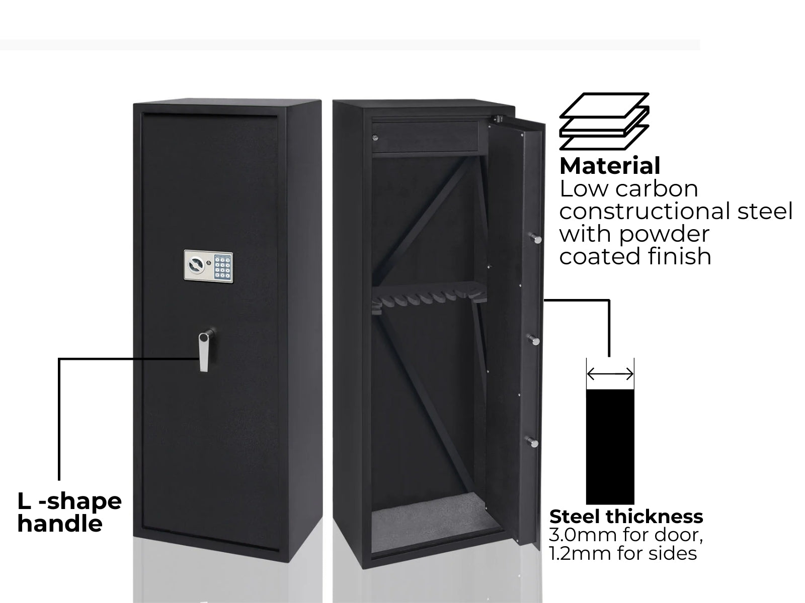 New Gun Safe Cabinet 11 Guns PR65644 Gun Safe NZ DEPOT 6