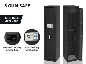 New Gun Safe Cabinet 5 Guns Pr65642 Gun Safe Nz Depot 4 - Nz Depot