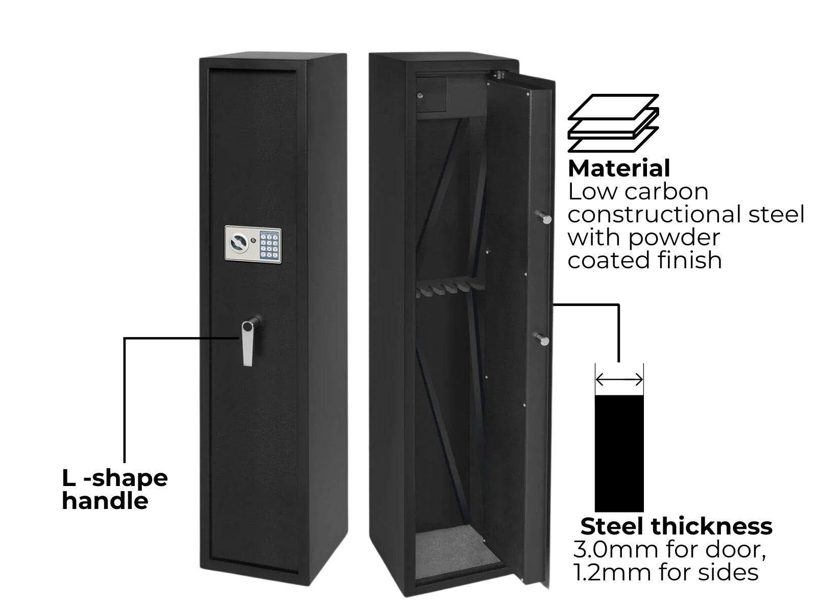 New Gun Safe Cabinet 5 Guns Pr65642 Gun Safe Nz Depot 6 - Nz Depot