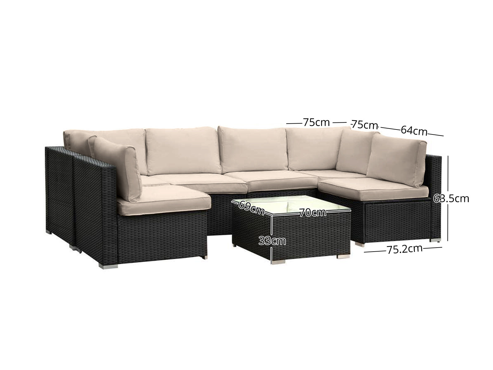 Outdoor Sofa Set A160 PR65878 Outdoor Furniture NZ DEPOT 3