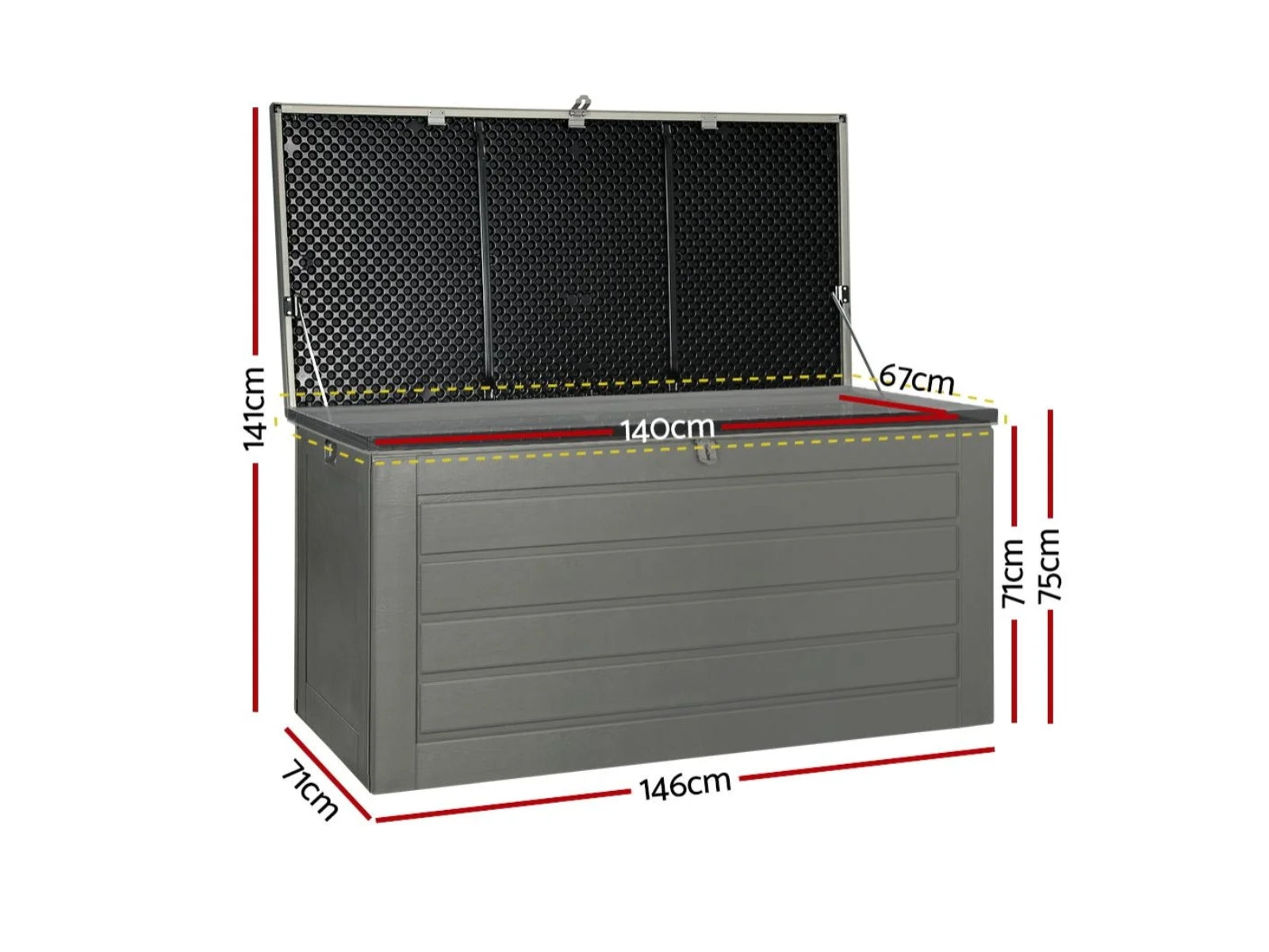 Outdoor Storage Box 680L Pr9434 Storage Cabinets Nz Depot 6 - Nz Depot