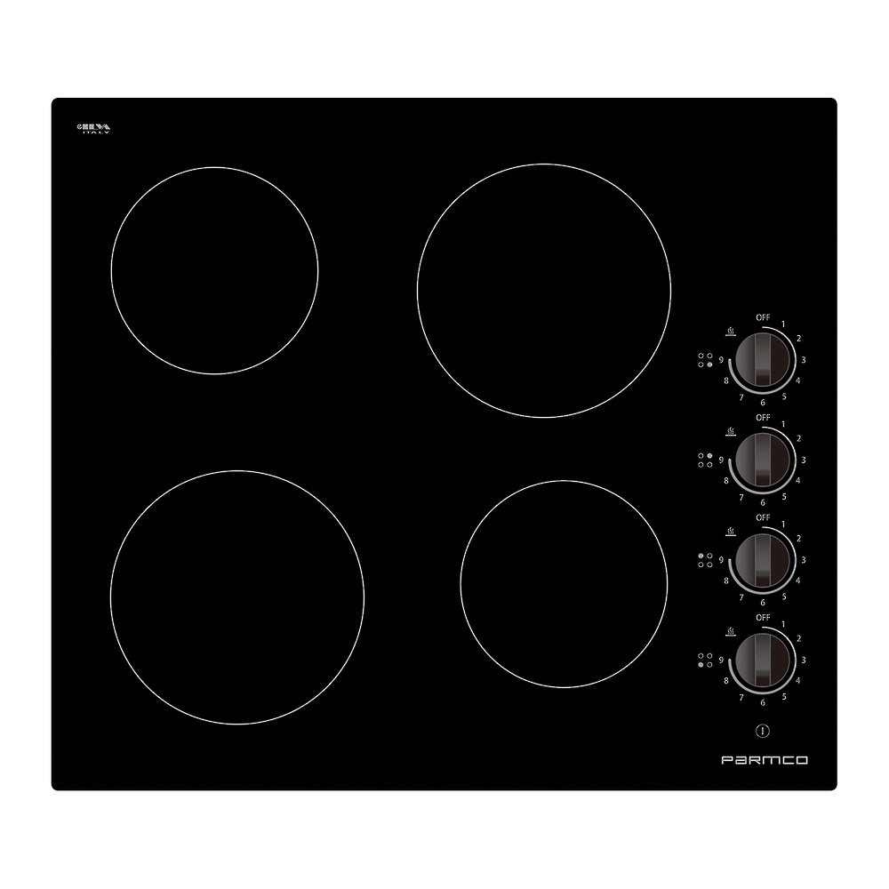 Parmco 600Mm Ceramic, Black, 4 Element Cooktop  I  Series 1 - Nzdepot