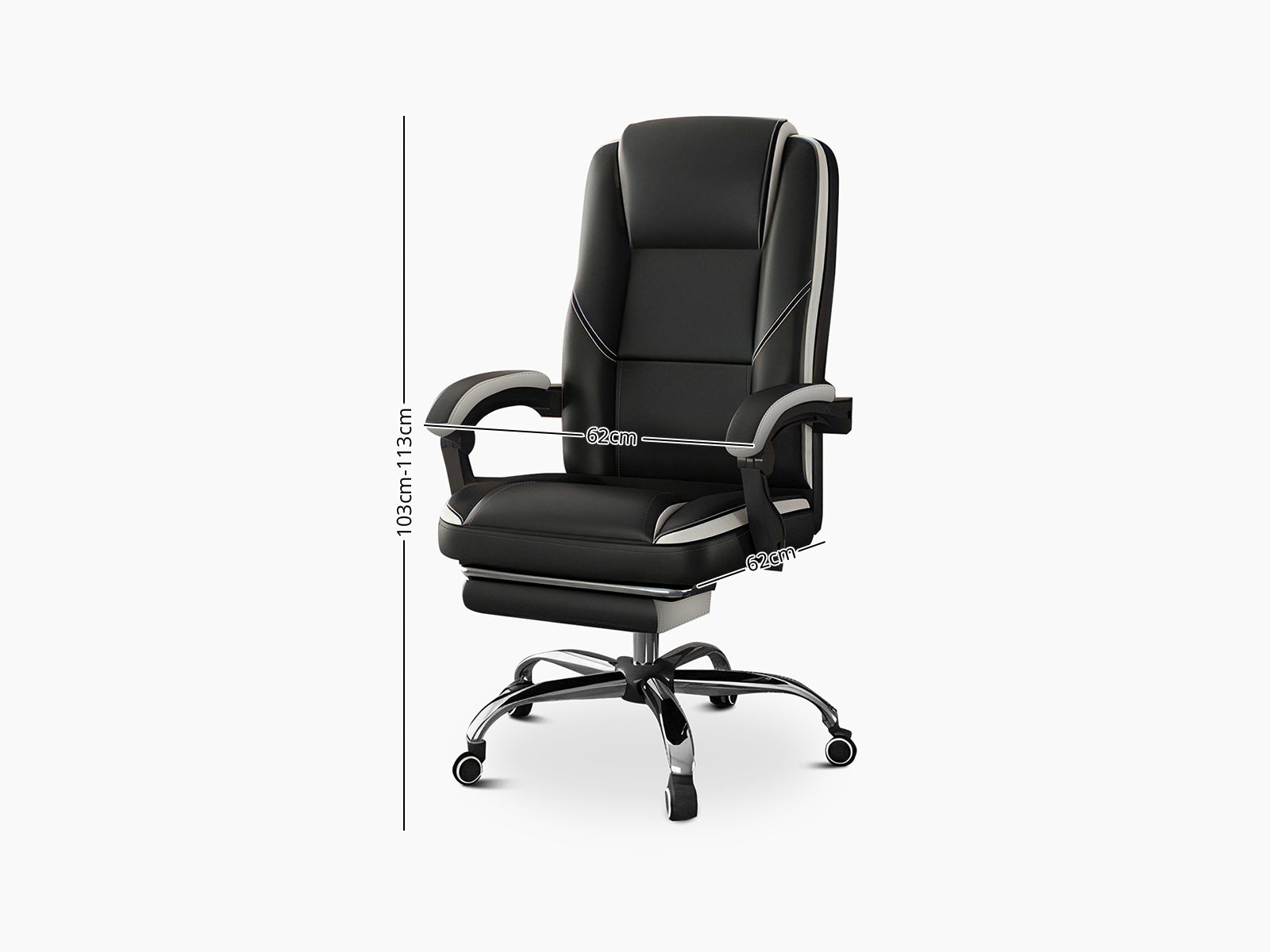 Siena Executive Office Chair PU Black PR10142 Office Chairs NZ DEPOT 7