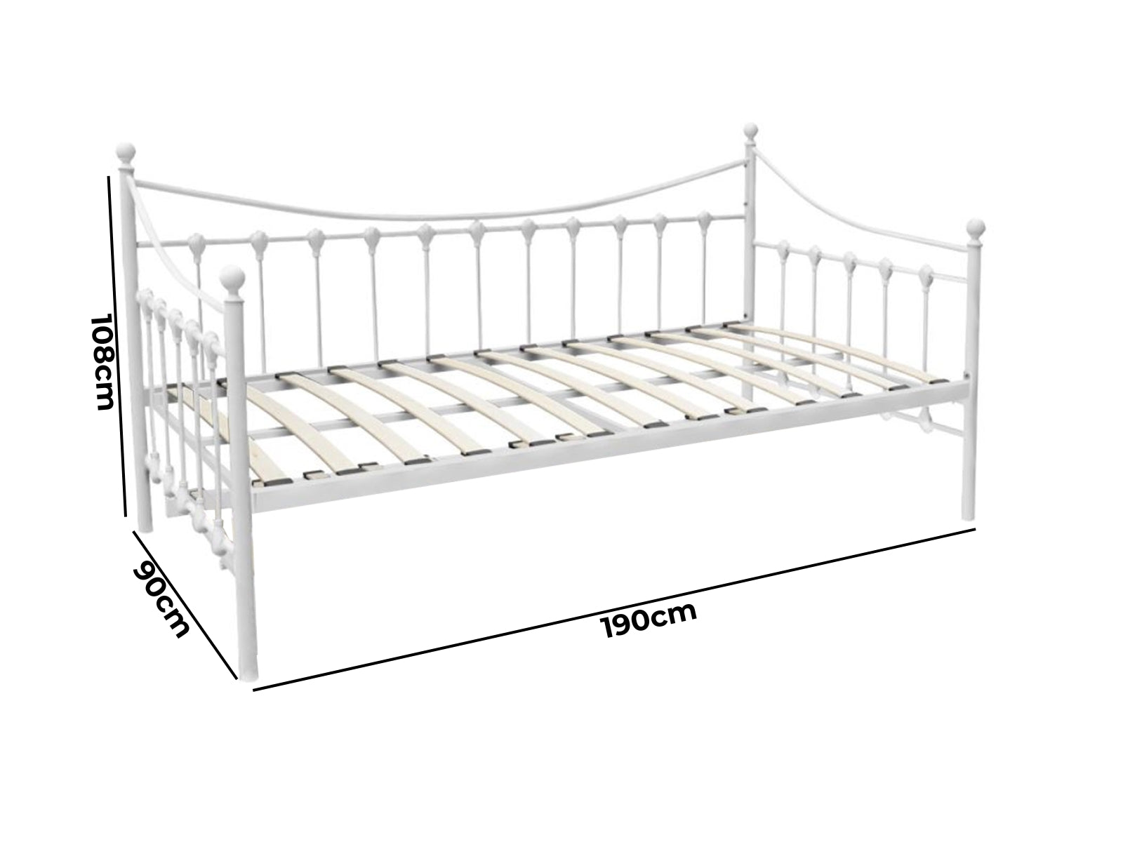 Sierra Day Bed White Pr2062 Bed Frames Nz Depot 3 - Nz Depot