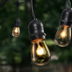 Suspended socket festoon light S14 12M Tungsten