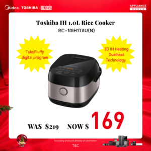 Toshiba IH 1.0L Induction Rice Cooker - Small Kitchen Appliances - RC-10IH1TAU(N)-s-2 - NZ DEPOT