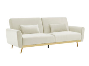 DS Limpley Sofa Bed Velvet Beige PR72014 Sofas Sectionals Sofa Beds NZ DEPOT