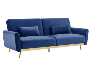 DS Limpley Sofa Bed Velvet Blue PR72015 Sofas Sectionals Sofa Beds NZ DEPOT