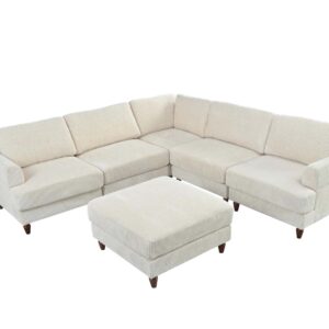 DS Sondra Corduroy Combination Sofa Set Beige