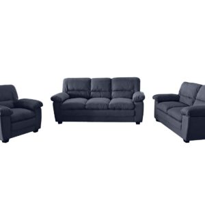 DS Verna Living Sofa Set Linen Black