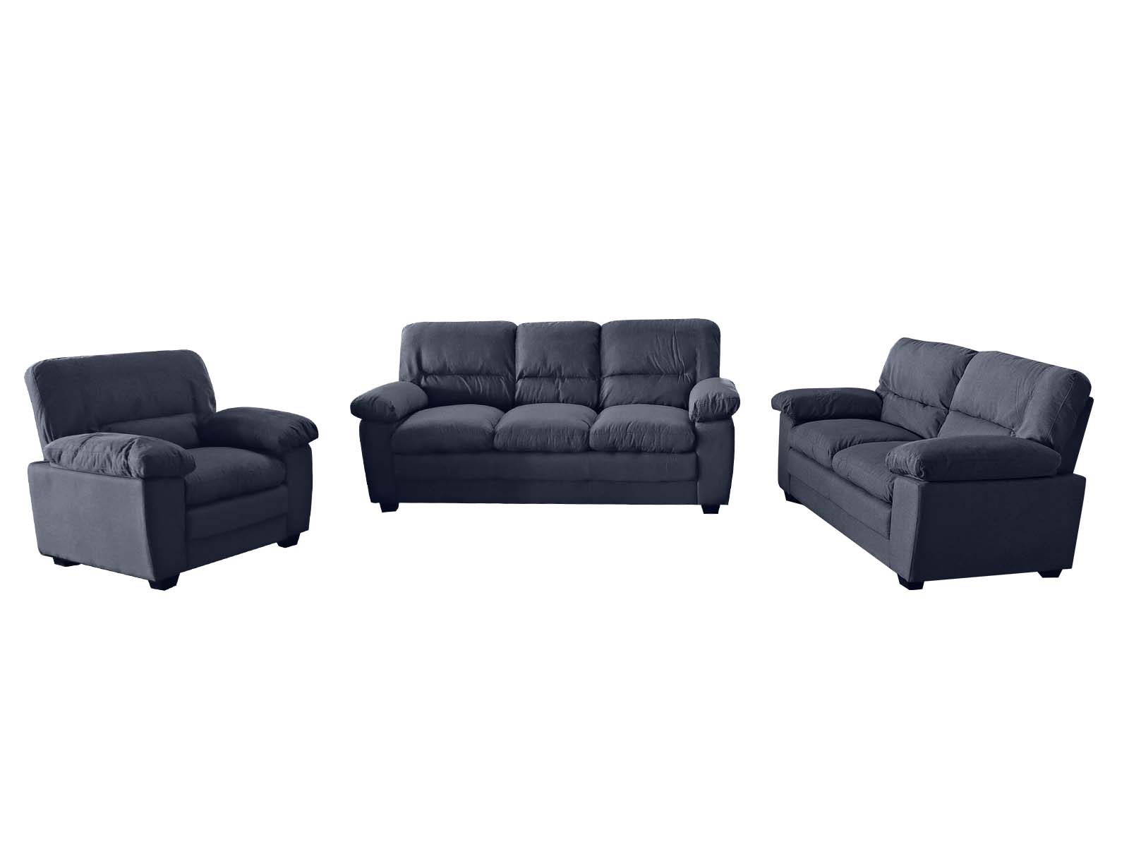 DS Verna Living Sofa Set Linen Black