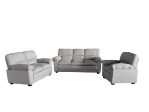 DS Verna Living Sofa Set Linen Light Grey PR72094 Sofas Sectionals Sofa Beds NZ DEPOT