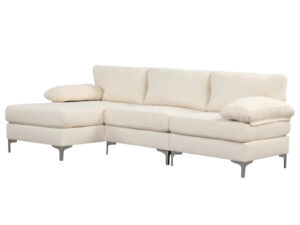 DS Wenda Sectional Sofa Velvet Beige PR72016 Sofas Sectionals Sofa Beds NZ DEPOT