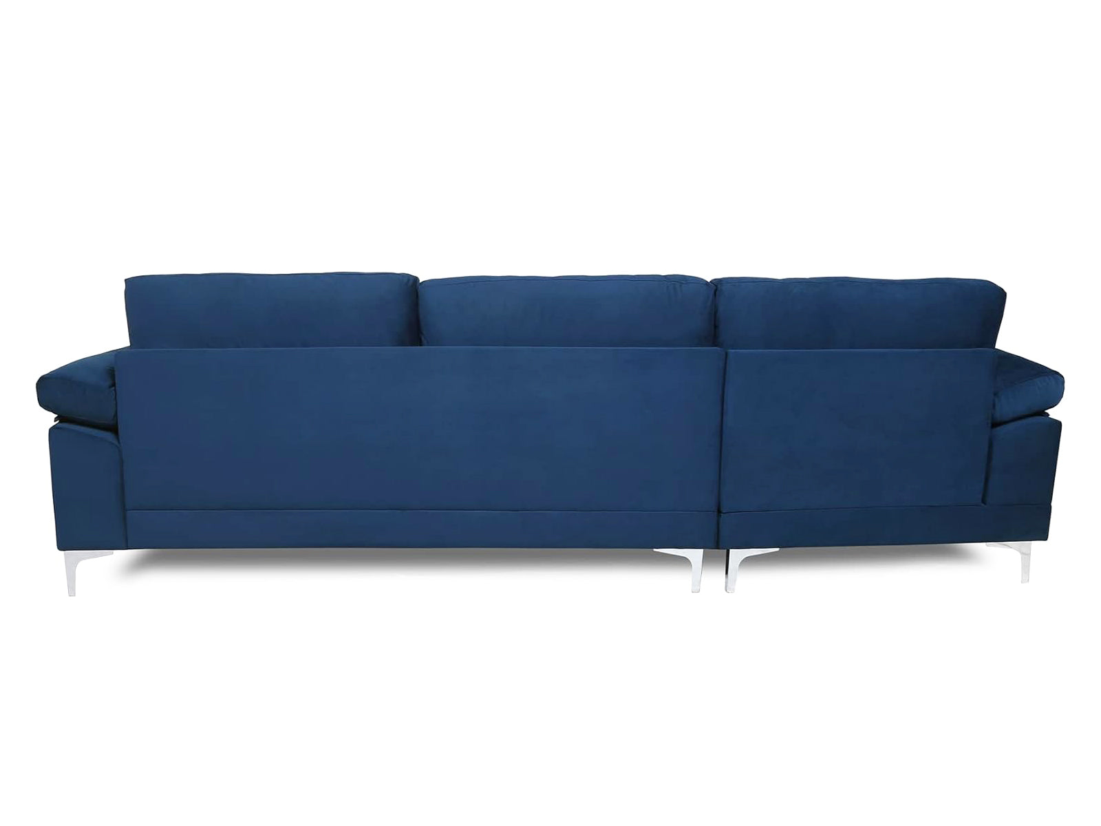 Kaveah Velvet Sectional Sofa with Left Chaise Blue PR72079 Sofas Sectionals Sofa Beds NZ DEPOT 6