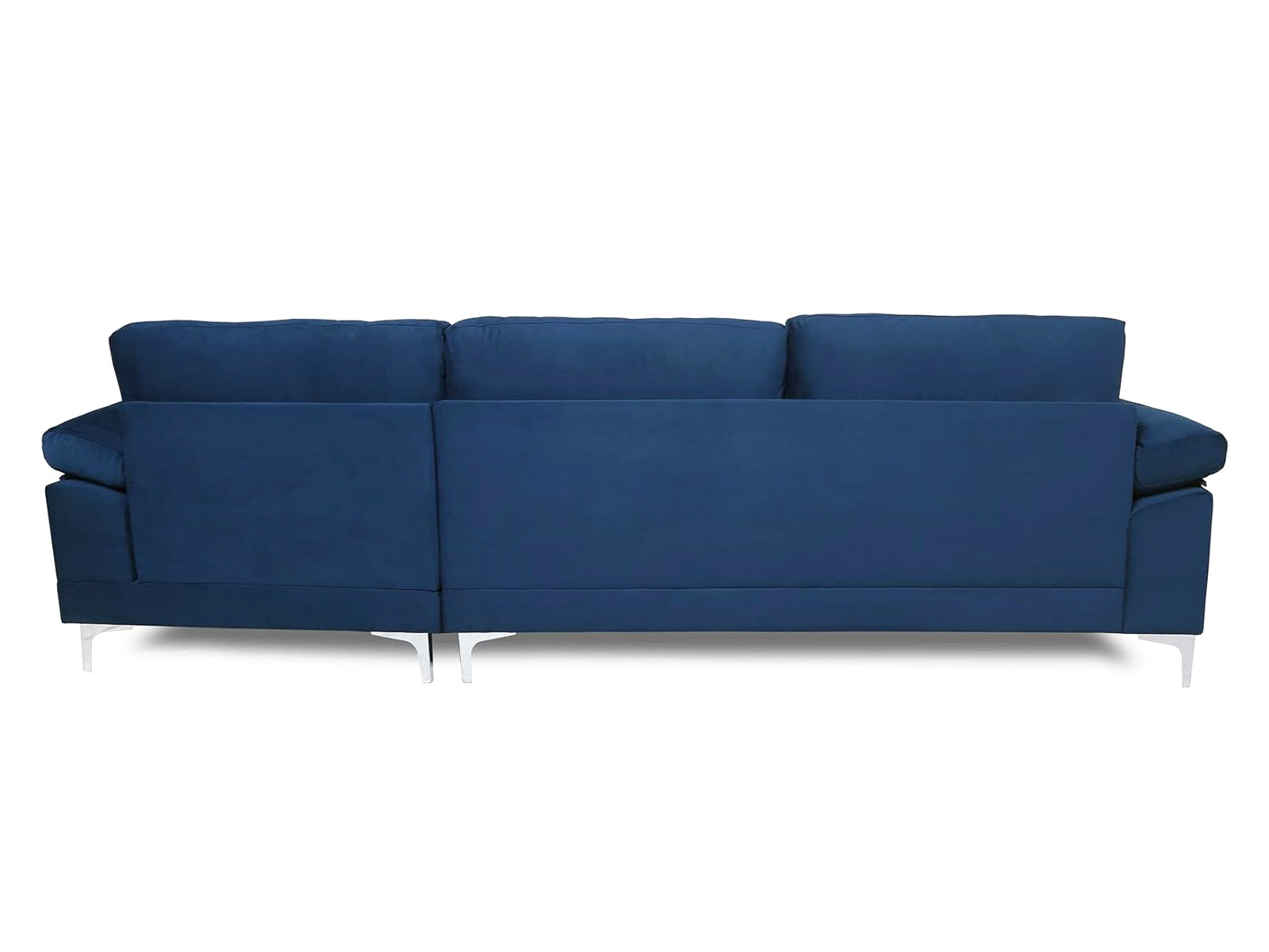 Kaveah Velvet Sectional Sofa with Right Chaise Blue PR72077 Sofas Sectionals Sofa Beds NZ DEPOT 6