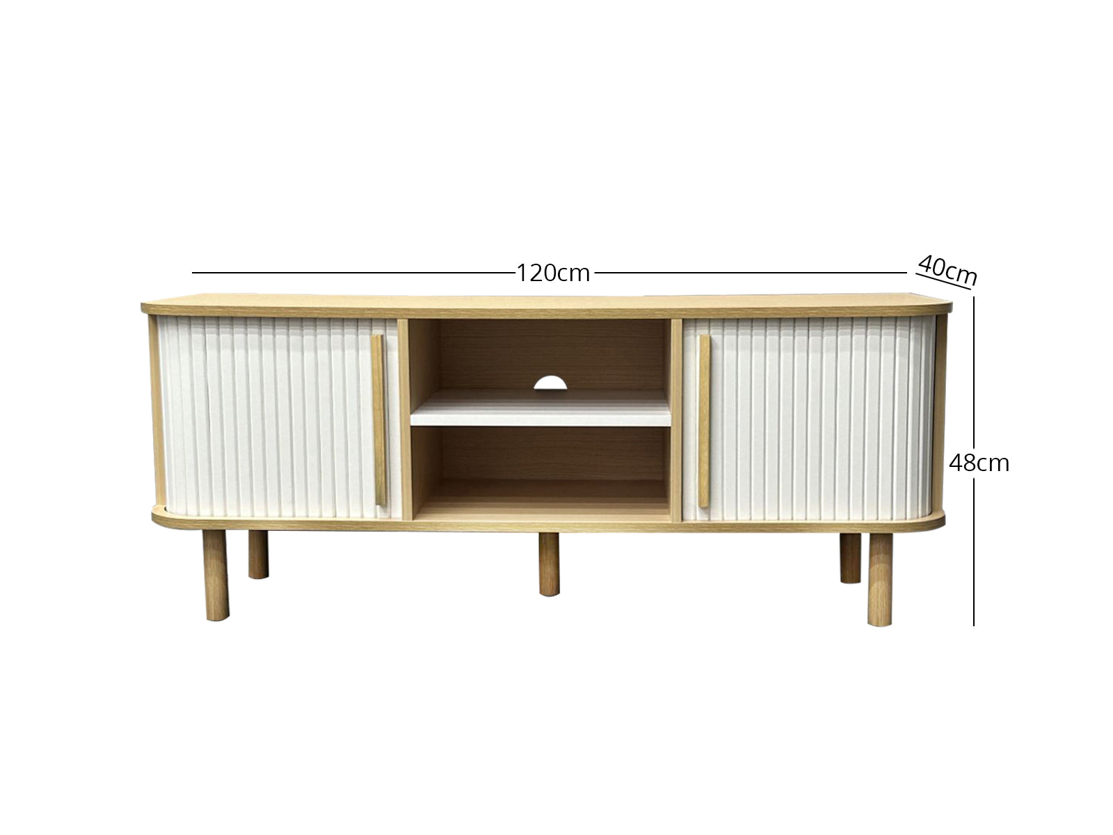 Marama Tambour TV Stand 1.2M PR65920 Entertainment Units NZ DEPOT 3