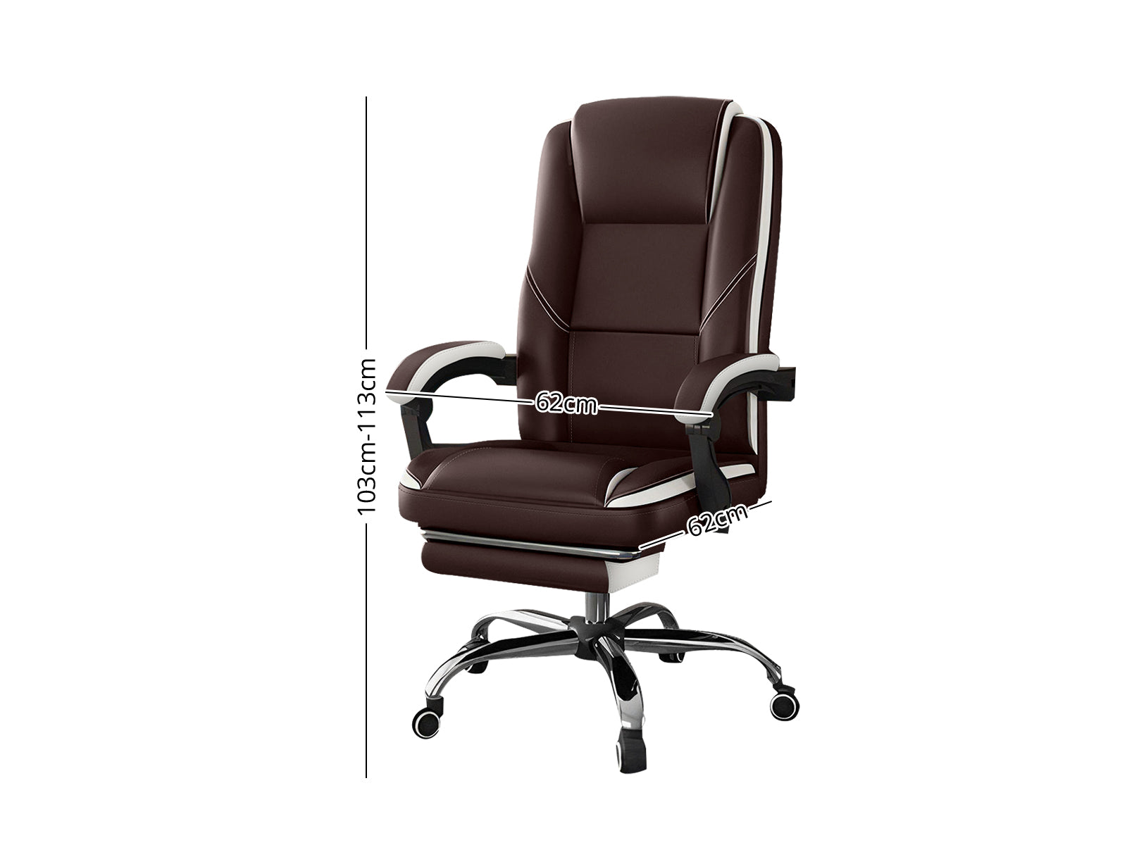 Siena Executive Office Chair PU Brown PR72011 Office Chairs NZ DEPOT 3