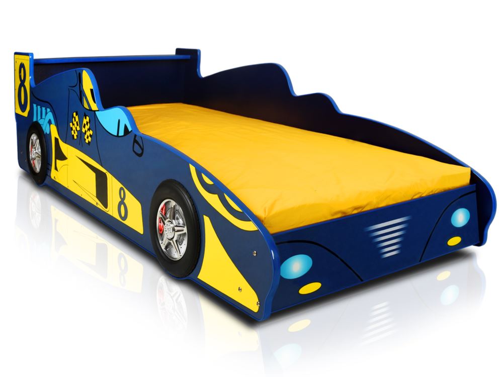 Supreme F1 Racing Car Bed Blue E835B PR1272 1 Bed Frames NZ DEPOT 3