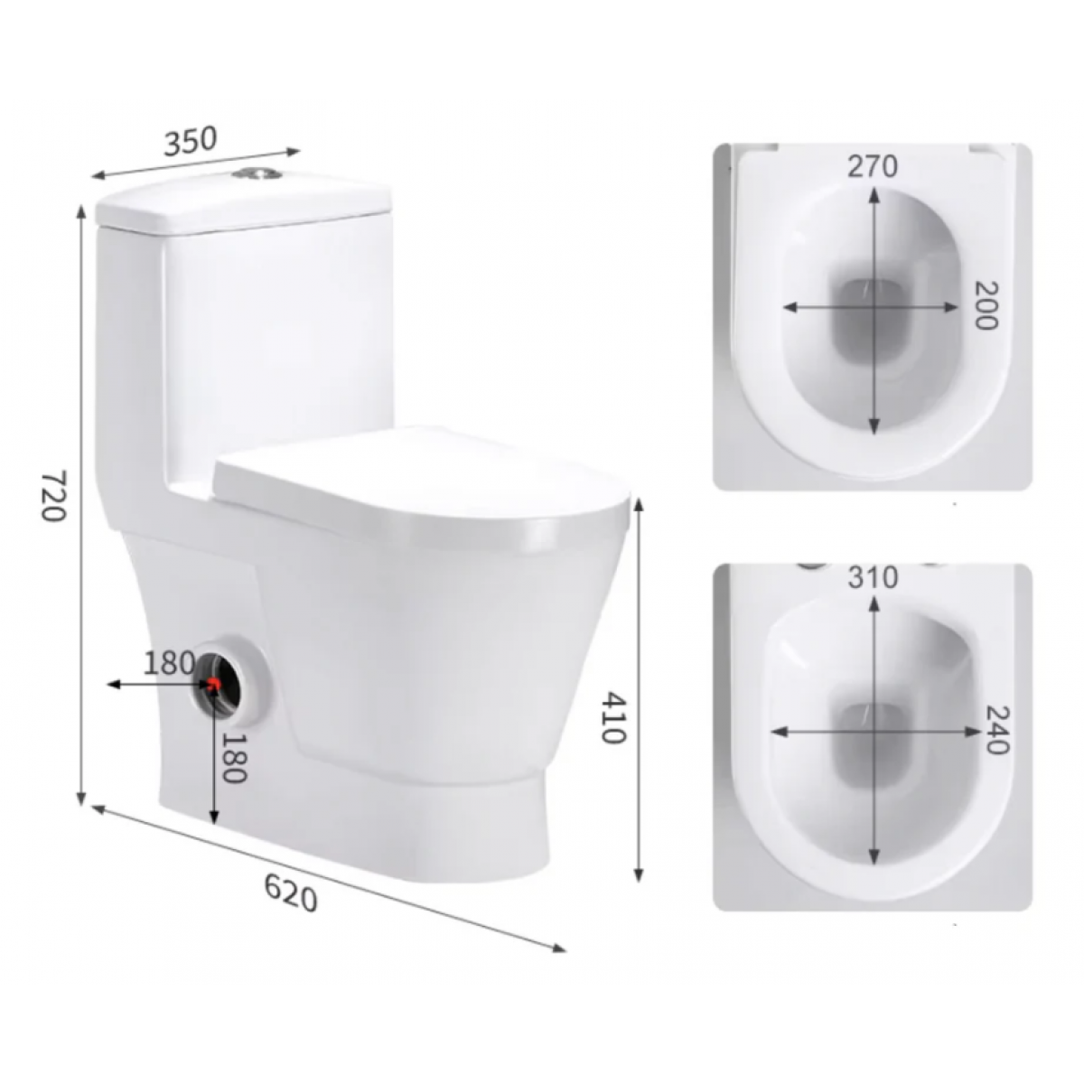 Toilet Suite One Piece Skew Left Hand Trap SL 039L Suite NZ DEPOT 1