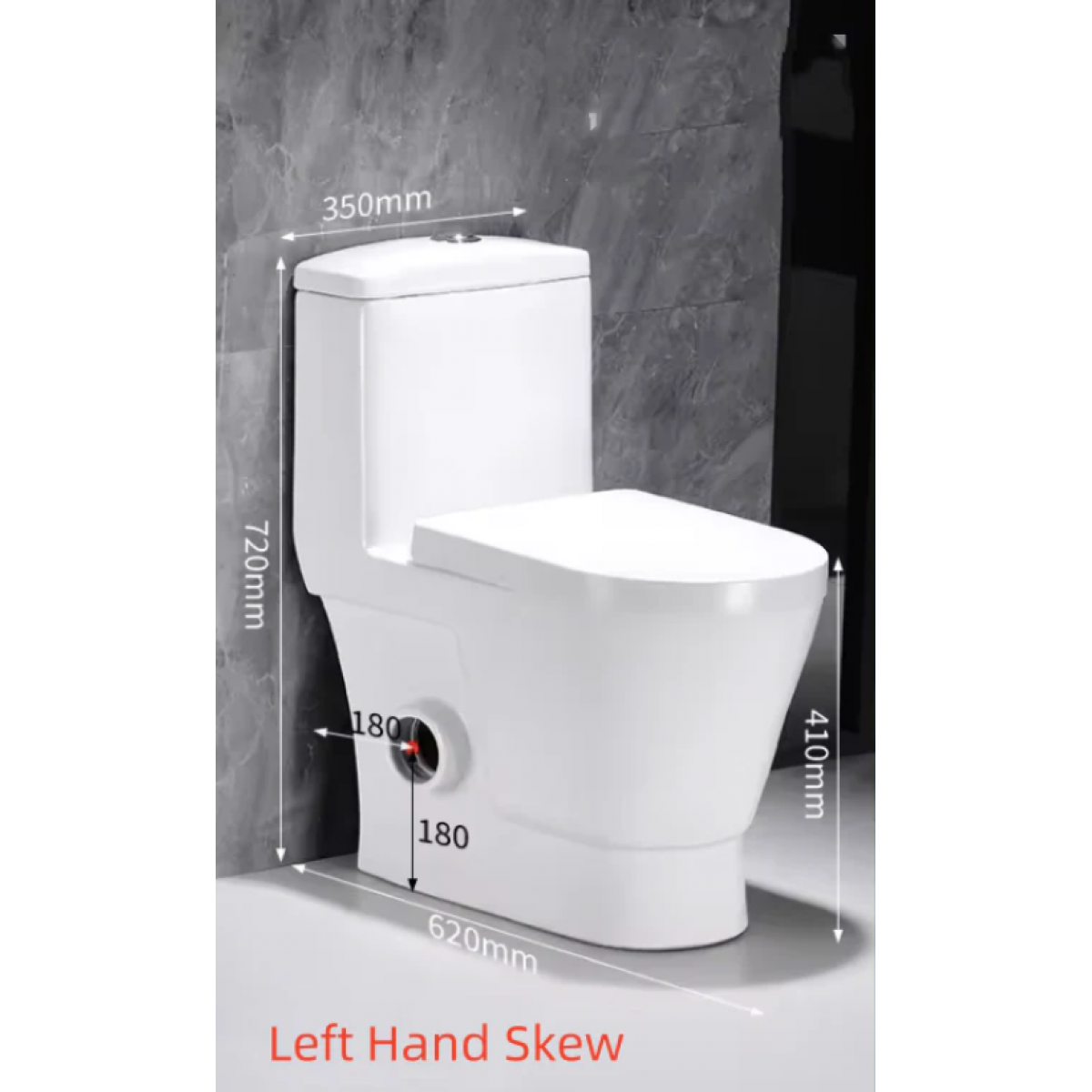 Toilet Suite - One Piece Skew -  Left Hand Trap, Suite - NZ DEPOT