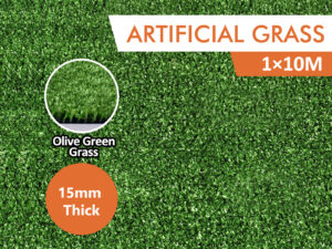 Artificial Grass 10m x 1m Olive pile height 15mm PR72012 Artificial Grass NZ DEPOT