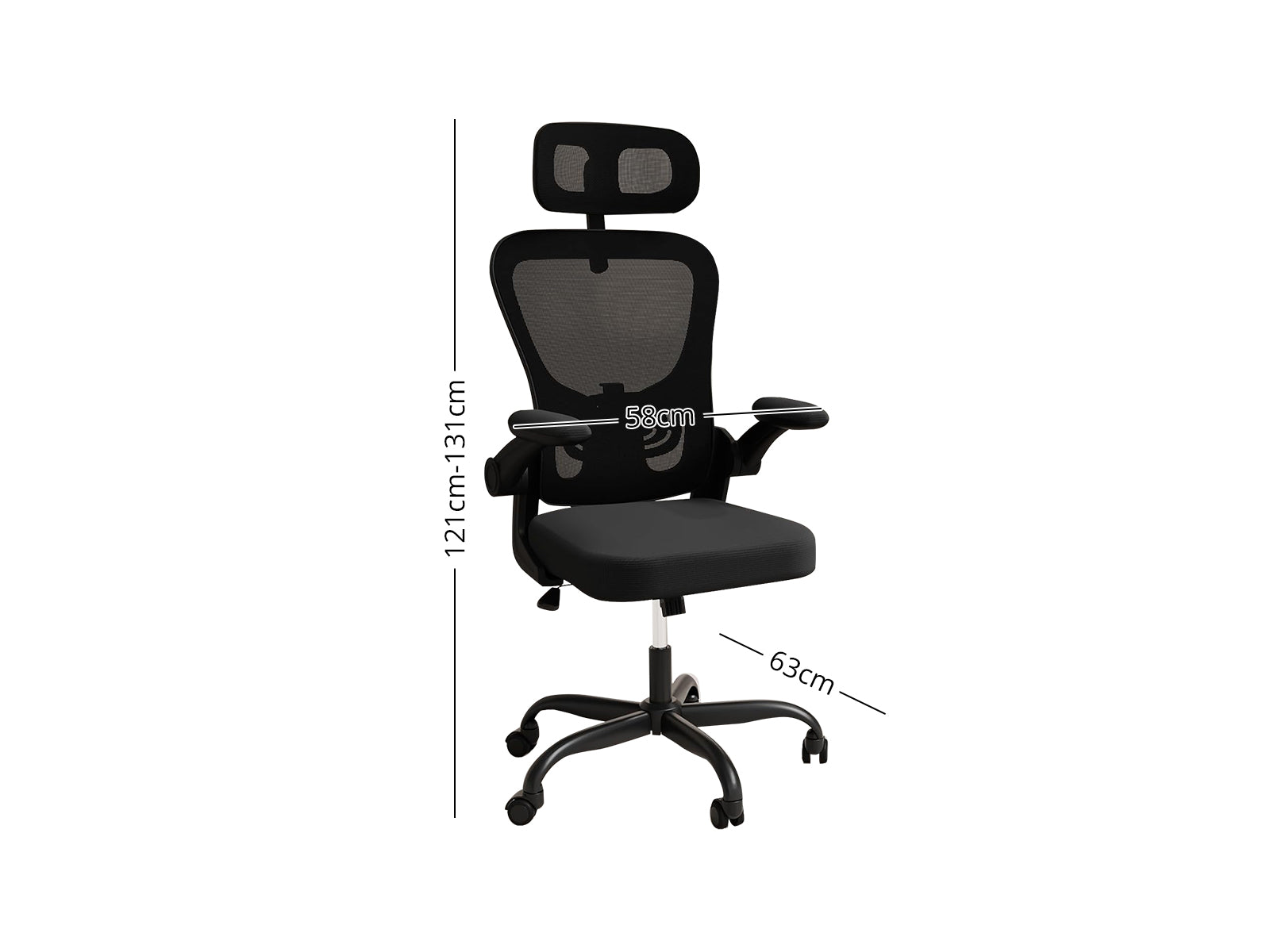 DS Molina Mesh Task Chair BlackBlack PR72156 Office Chairs NZ DEPOT 3